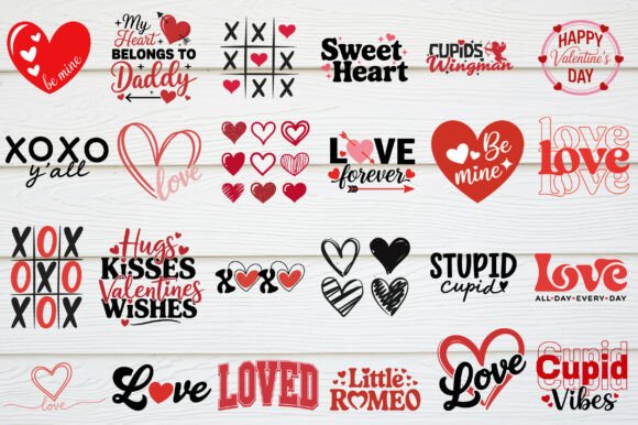 24 Valentines Day SVG Bundle, Love Quote Review