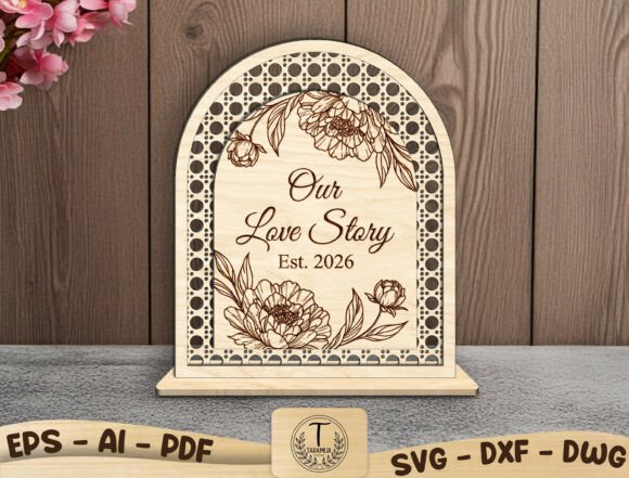 Anniversary Personalized Wood Sign SVG for Laser Cutting & Home Decor