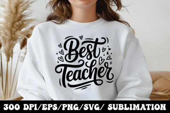 Best Teacher Retro Lettering Design Review
