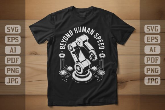 Beyond Human Speed Robotics Concept Graphics and T-Shirt Designs Review
