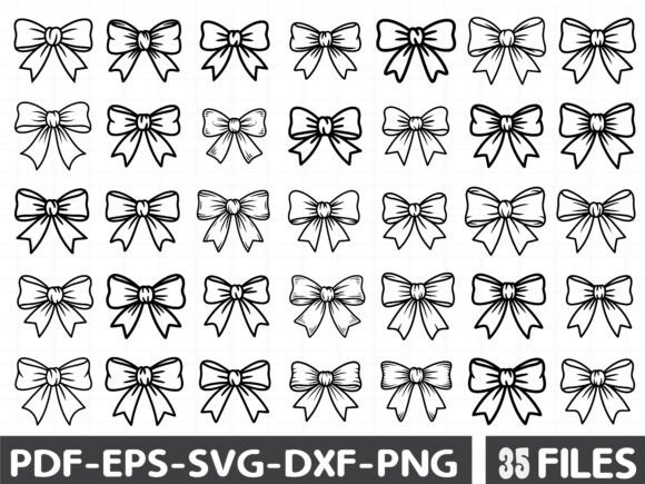 Bow Svg,cute Bow Bundle Svg: Graphics & Illustrations for Branding