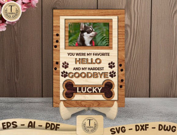 Dog Memorial Sign SVG for Laser Cutting Home Decor