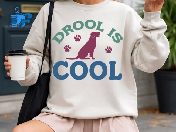 Drool is Cool SVG Funny Dog Quote Graphics for T-Shirt Designs