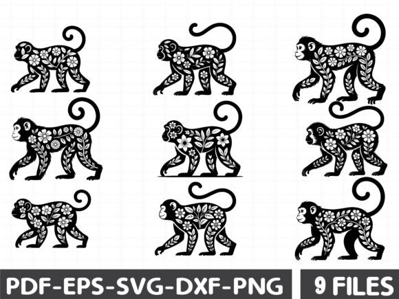 Floral Monkey Stencil: A Review for Graphics and Illustrations