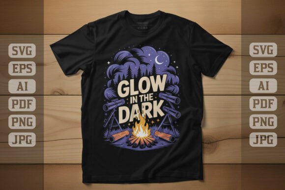 Glow in the Dark Campfire T-Shirt Design Graphics