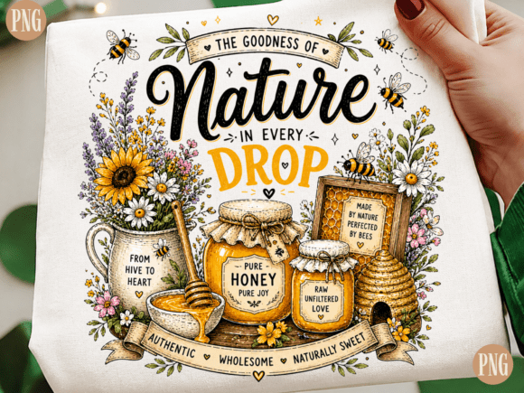Honey Farm Design PNG Bee Quote PNG Graphics for T-Shirt Designs