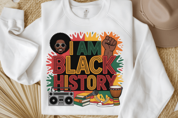 I Am Black History PNG Sublimation Desig for Graphics and Illustrations