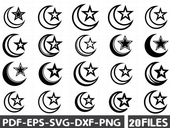 Moon and Stars Svg: Premium Graphics & Illustrations for Makers