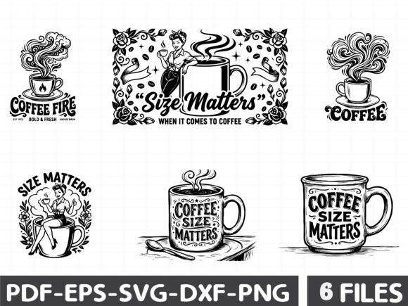 Retro Coffee Size Matters: Graphics & Illustrations Review