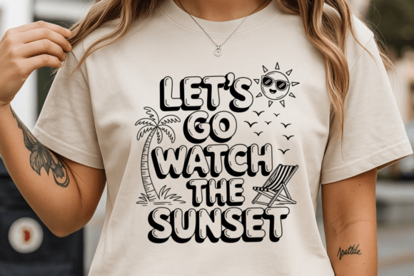 Sunset Quote PNG Vacation Typography SVG for Graphics and T-Shirt Designs