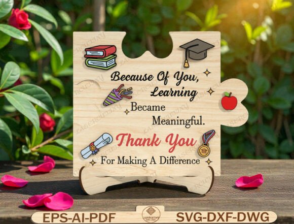 Teacher Thank You Puzzle Sign Laser Cut: Other Art Amp Review