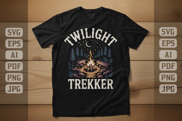Twilight Trekker Mountain Camping Art Graphics and T-Shirt Designs Review